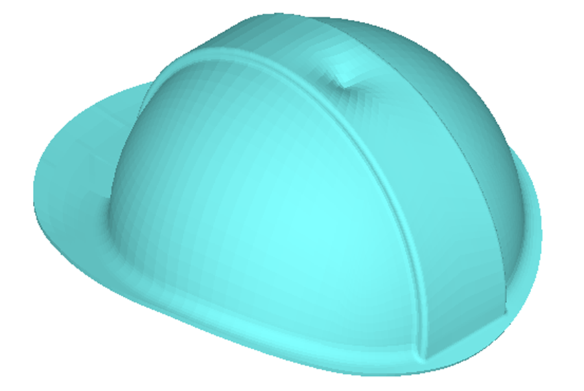 ヘルメットの変形図